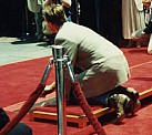 Arnold signing his name
