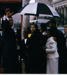 Denzel waving