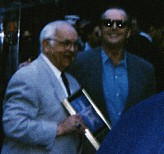 Johnny Grant gives Jack his plaque