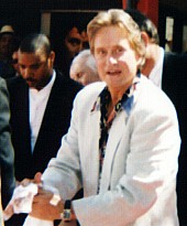 Michael wiping hands
